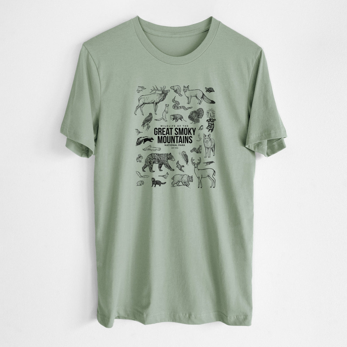 Wildlife of the Great Smoky Mountains National Park - Lightweight 100% Cotton Unisex Crewneck