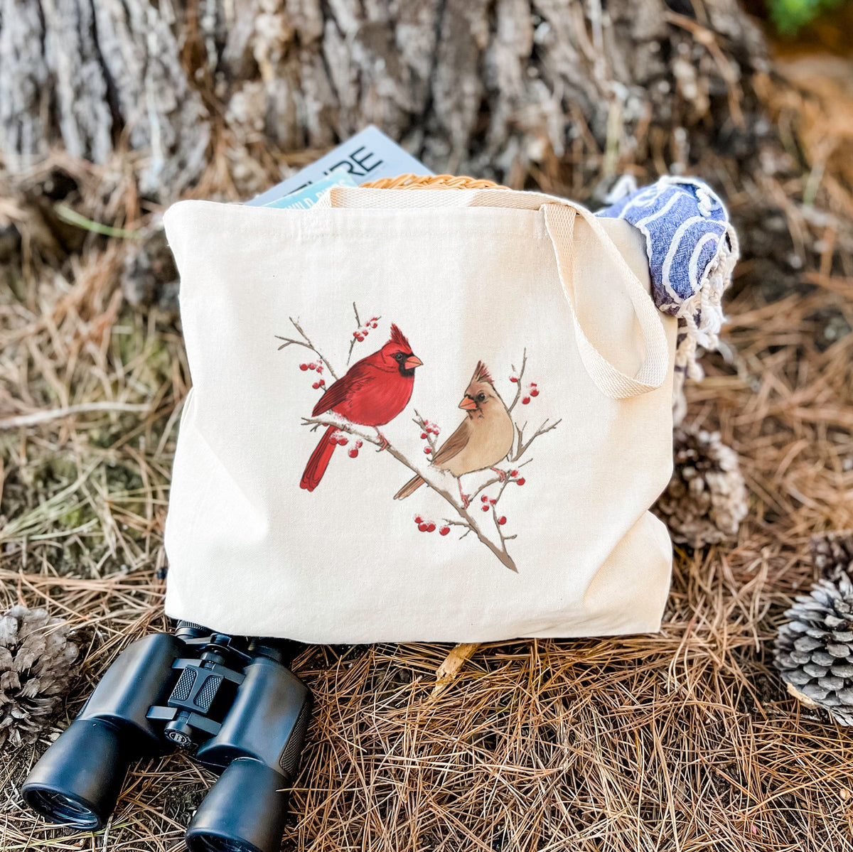 Winter Cardinals - Tote Bag
