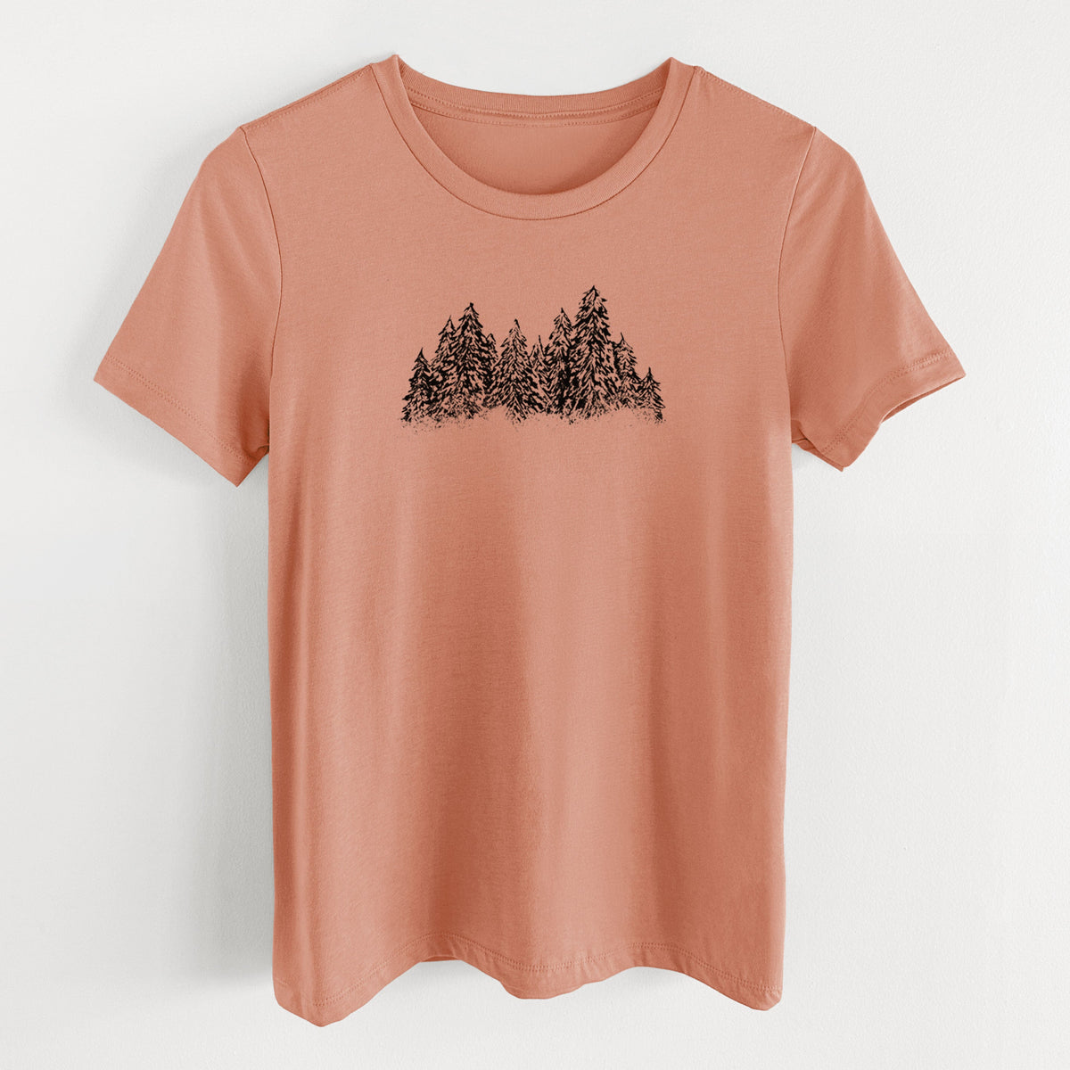 Winter Evergreens - Women's Lightweight Relaxed Fit 100% Cotton Crewneck