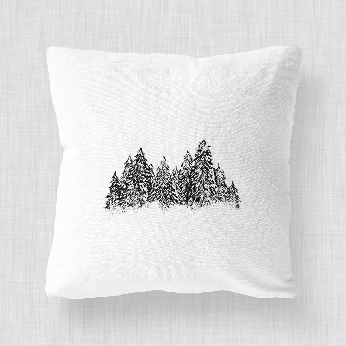 Winter Evergreens - Throw Pillow Cover