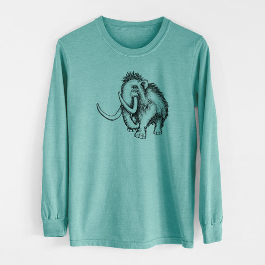 Woolly Mammoth - Mammuthus Primigenius - Men's Heavyweight 100% Cotton Long Sleeve