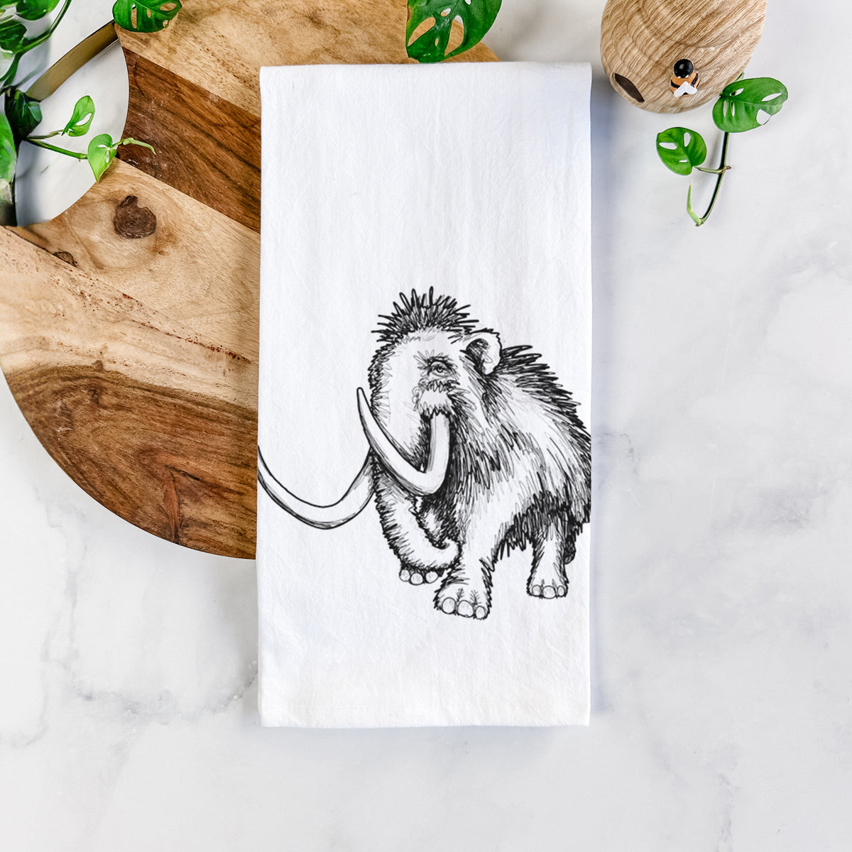 Woolly Mammoth - Mammuthus Primigenius Tea Towel