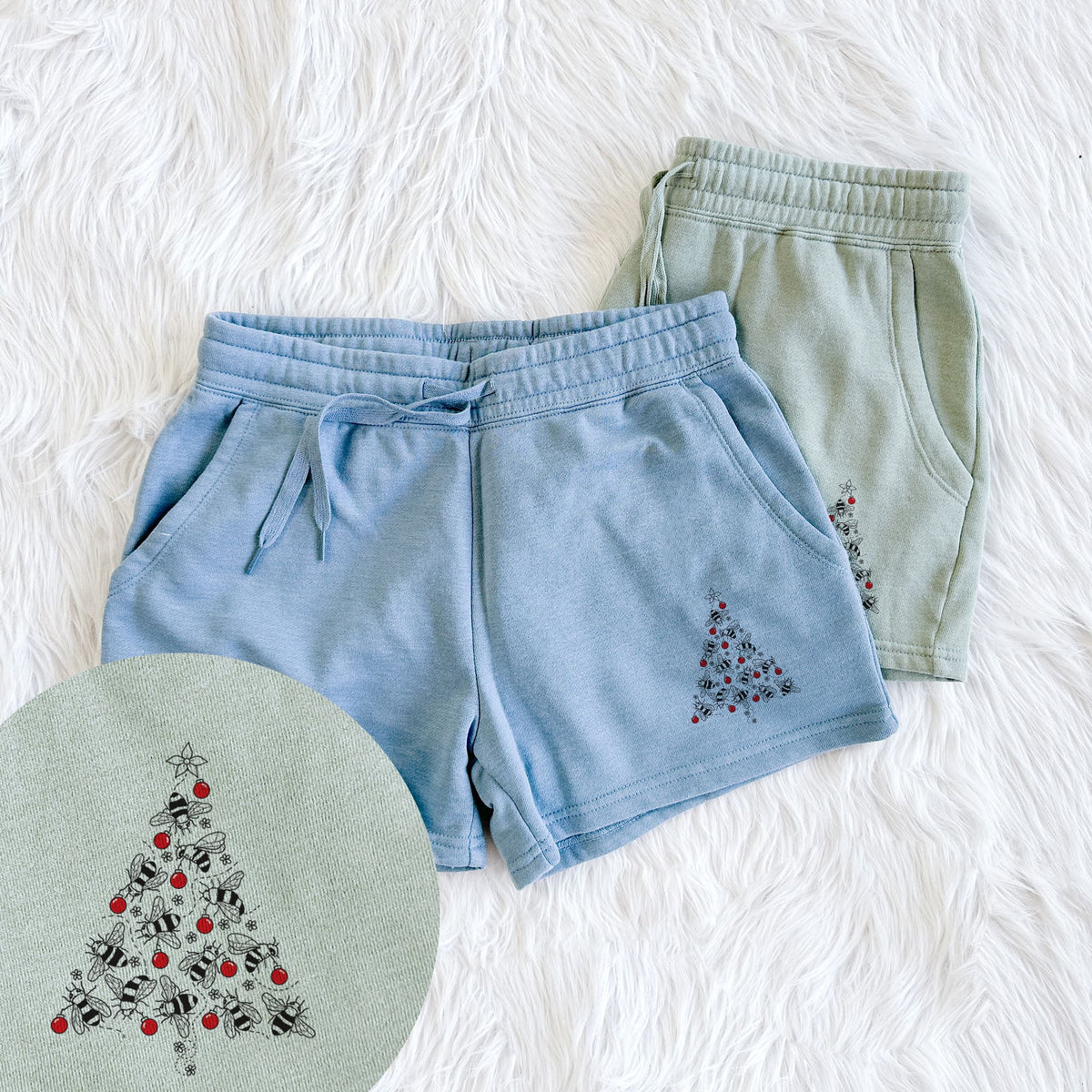 Christmas Tree of Bees - Women's Cali Wave Shorts