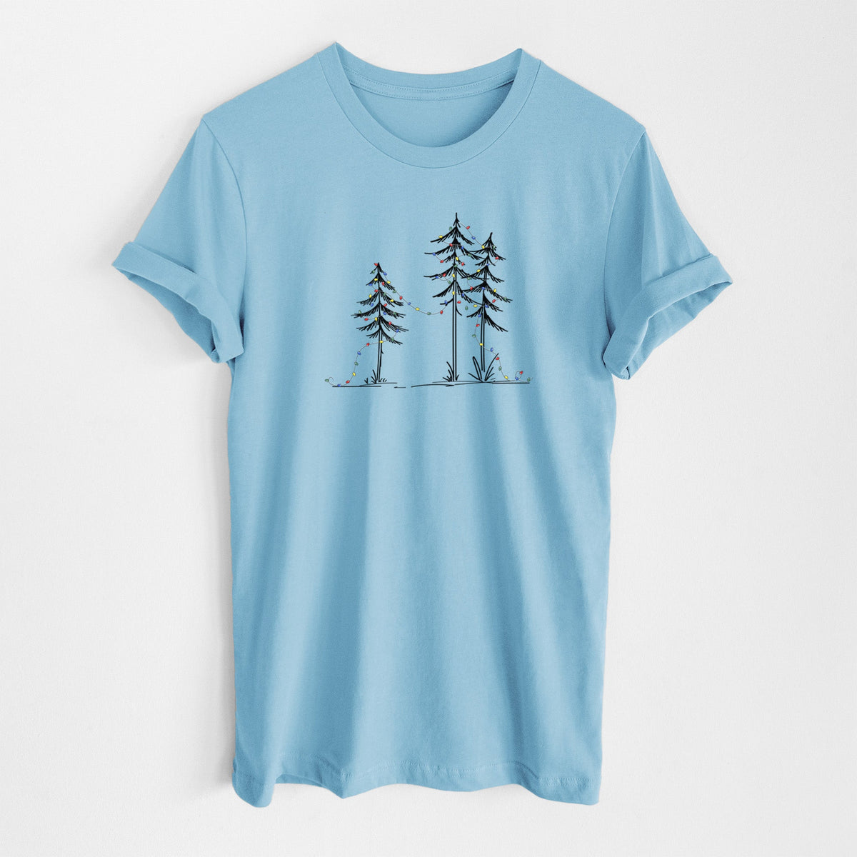 Christmas Deck the Pines - Lightweight 100% Cotton Unisex Crewneck