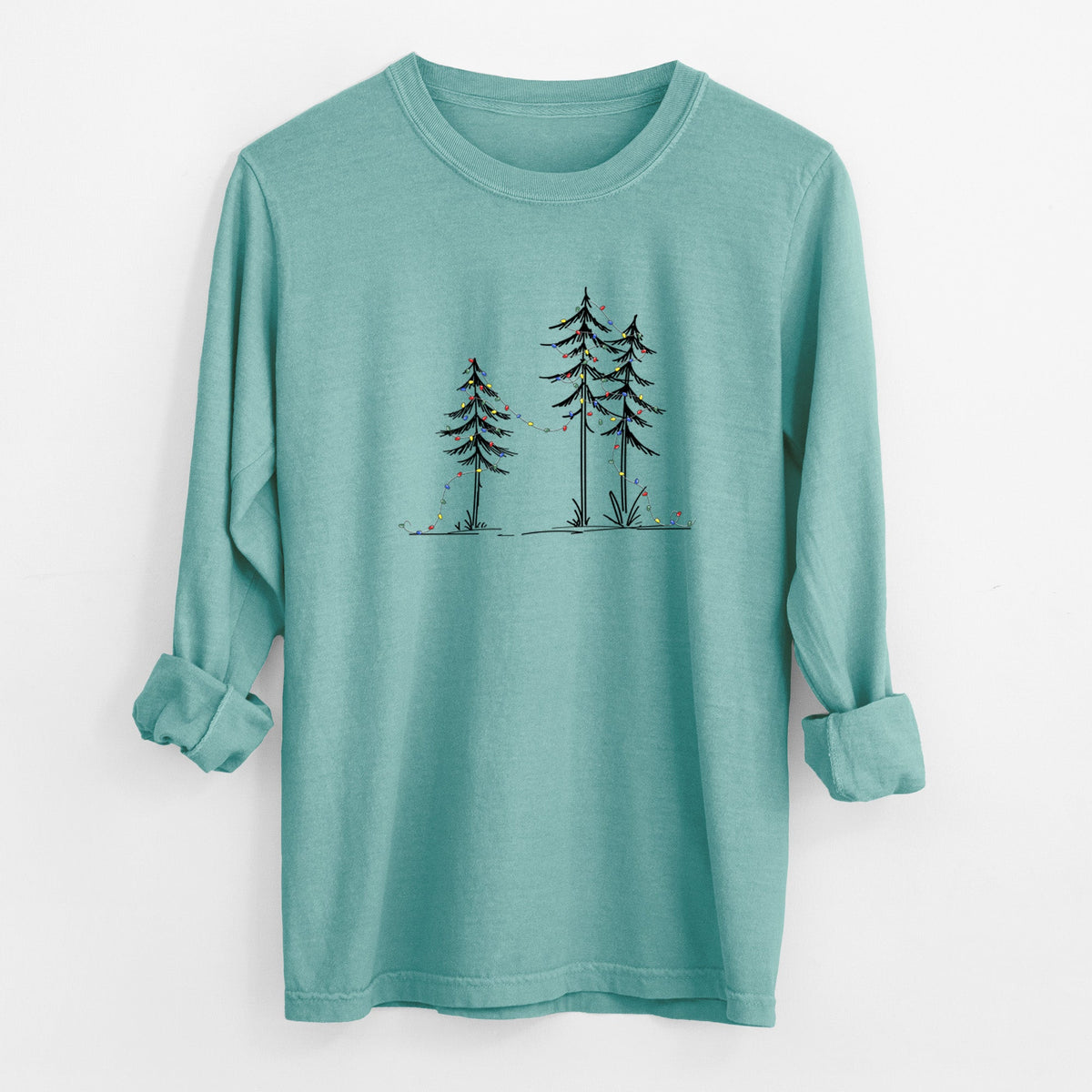 Christmas Deck the Pines - Unisex Comfort Colors 100% Cotton Long Sleeve