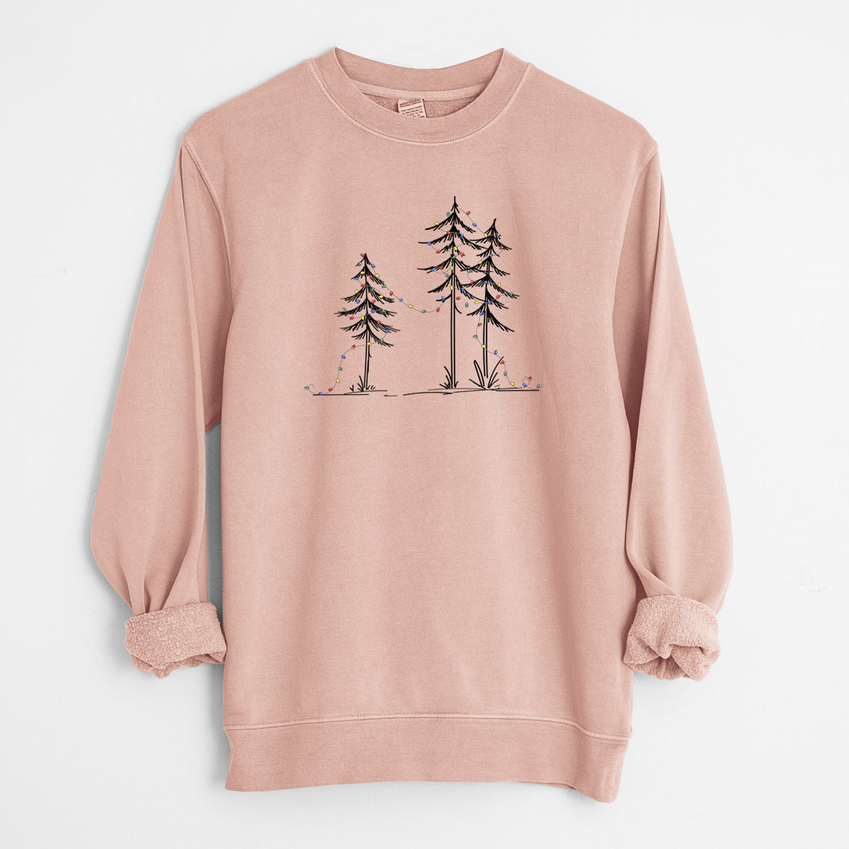 Christmas Deck the Pines - Unisex Pigment Dyed Crew Sweatshirt