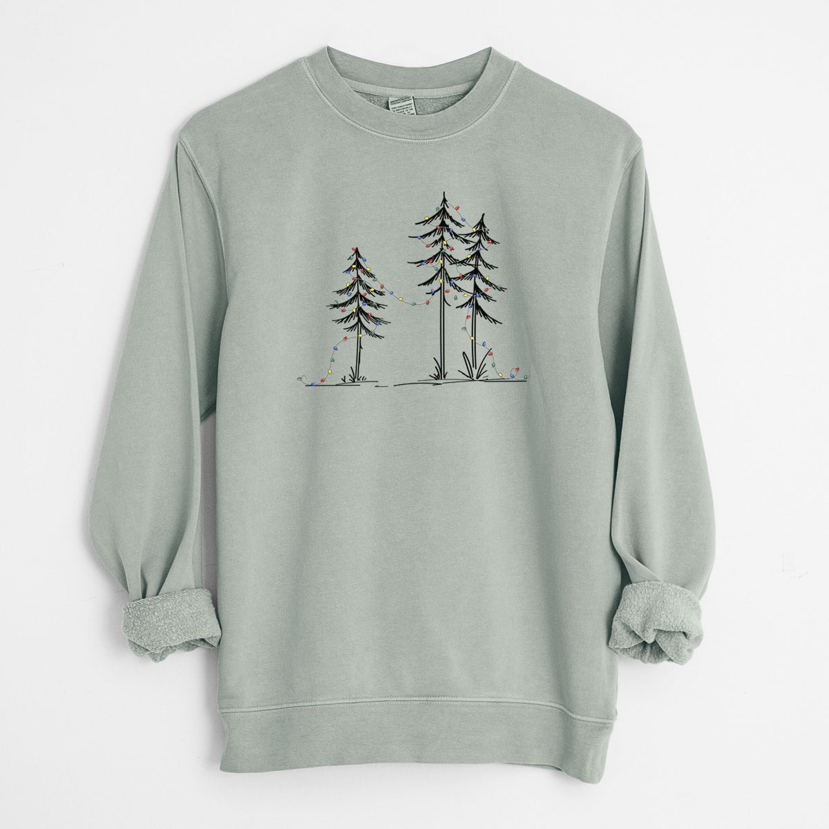 Christmas Deck the Pines - Unisex Pigment Dyed Crew Sweatshirt