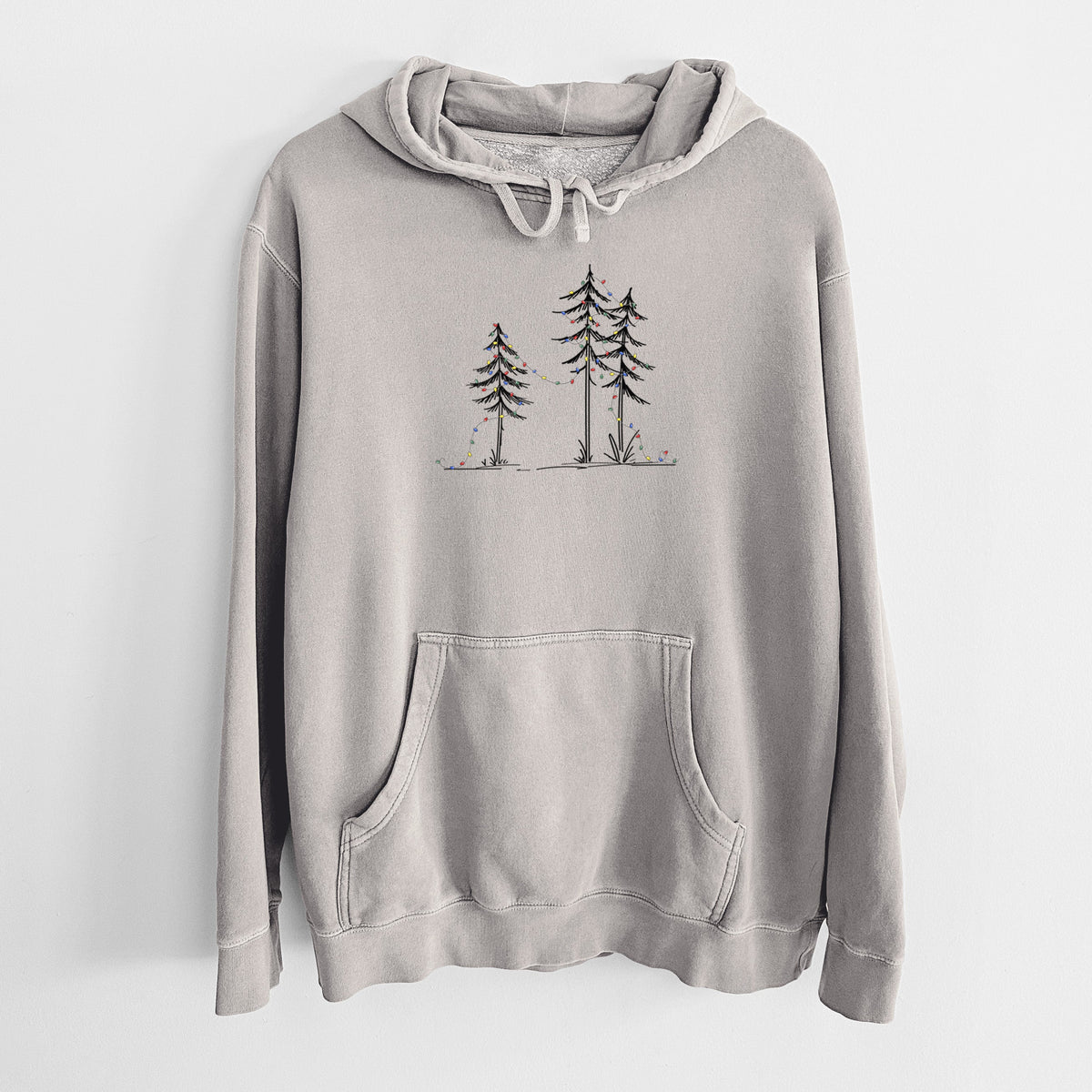 Christmas Deck the Pines - Unisex Pigment Dyed Hoodie
