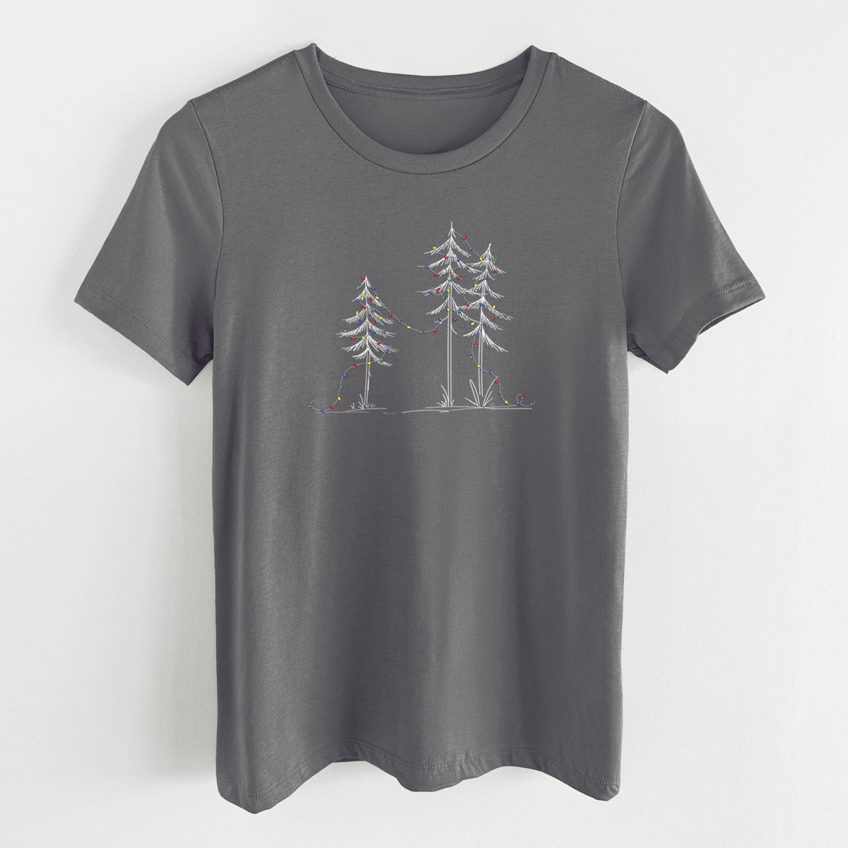 Christmas Deck the Pines - Women's Lightweight Relaxed Fit 100% Cotton Crewneck