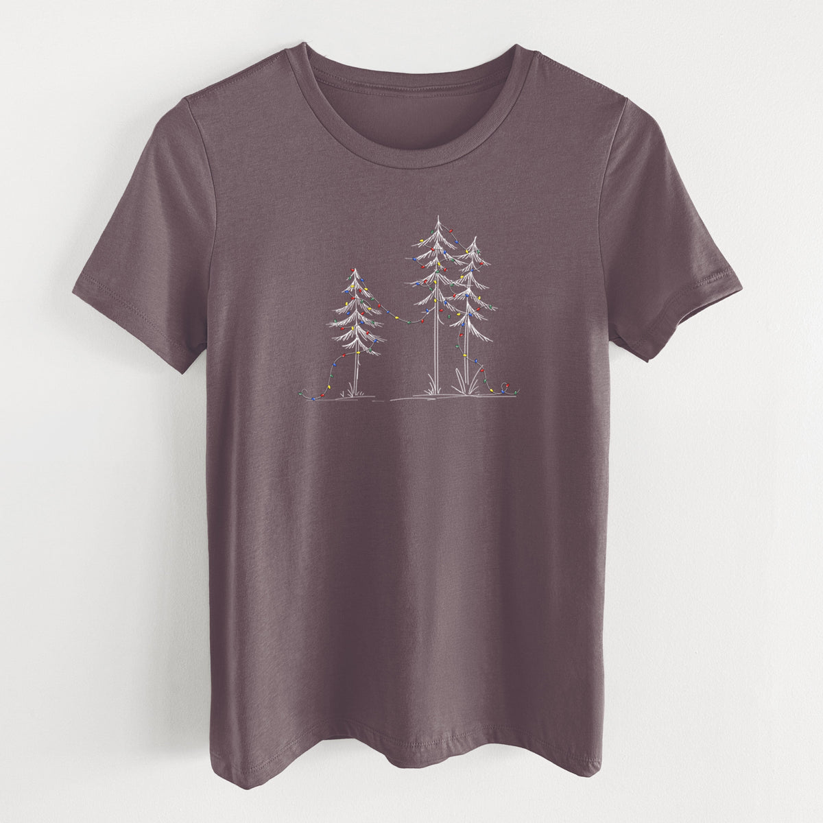 Christmas Deck the Pines - Women's Lightweight Relaxed Fit 100% Cotton Crewneck