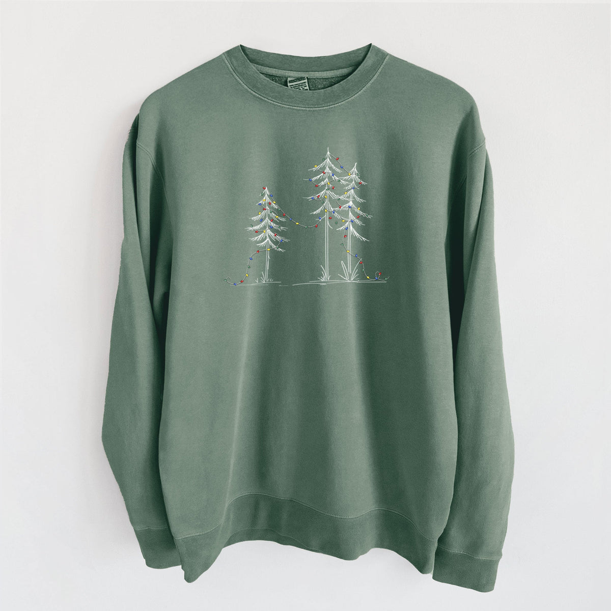 Christmas Deck the Pines - Unisex Pigment Dyed Crew Sweatshirt