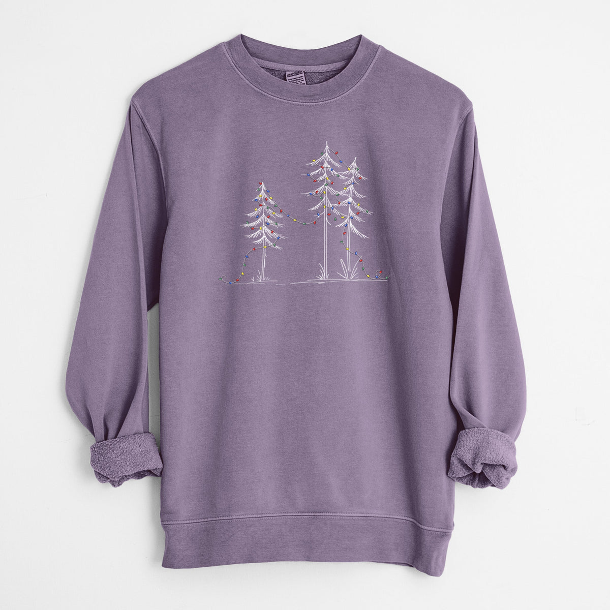 Christmas Deck the Pines - Unisex Pigment Dyed Crew Sweatshirt