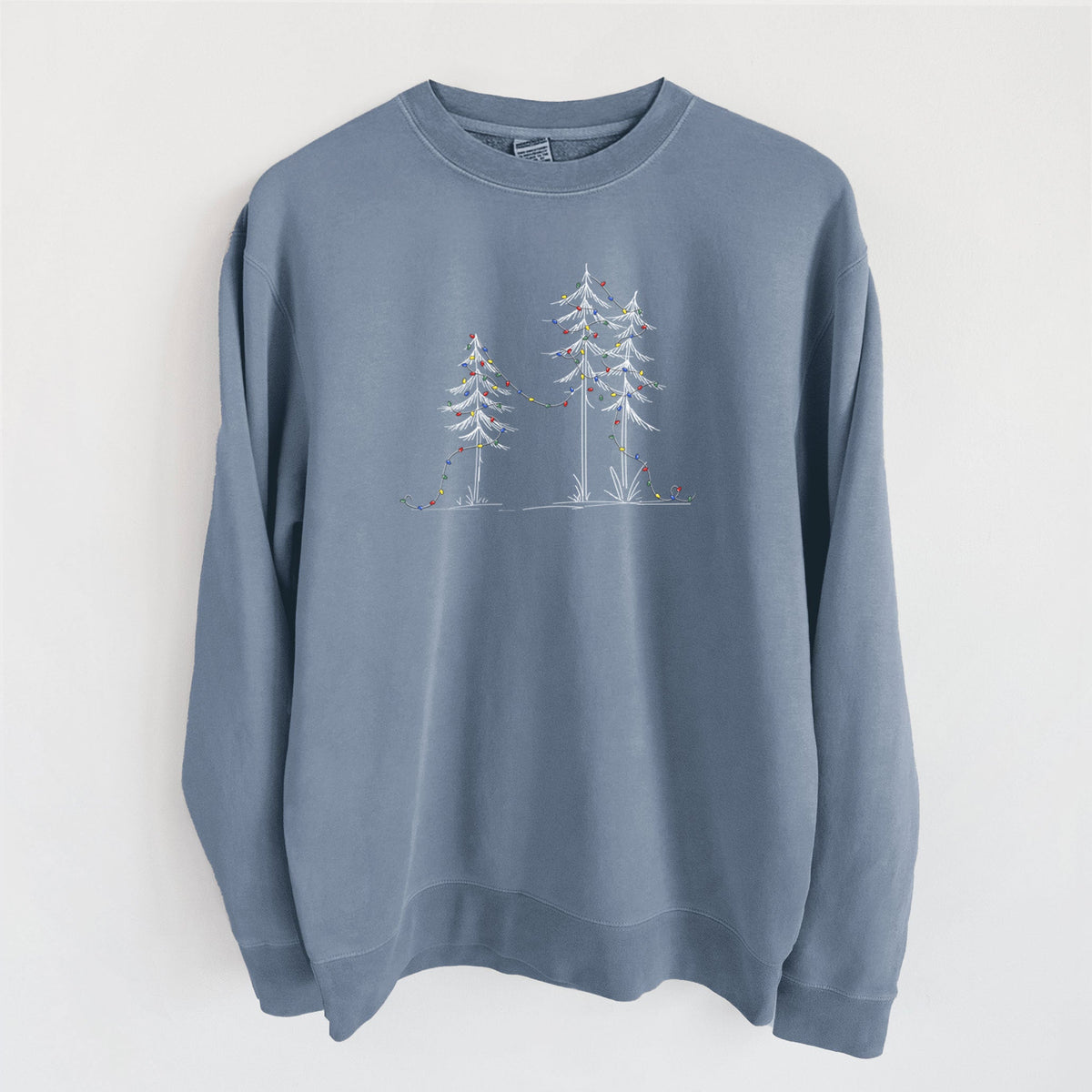 Christmas Deck the Pines - Unisex Pigment Dyed Crew Sweatshirt