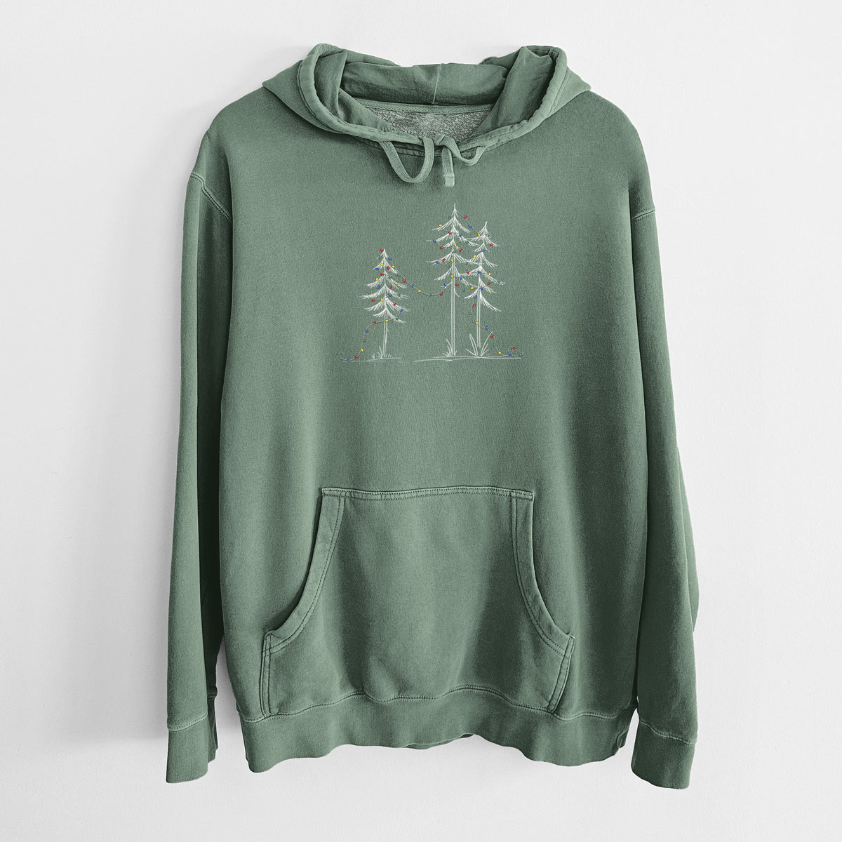 Christmas Deck the Pines - Unisex Pigment Dyed Hoodie