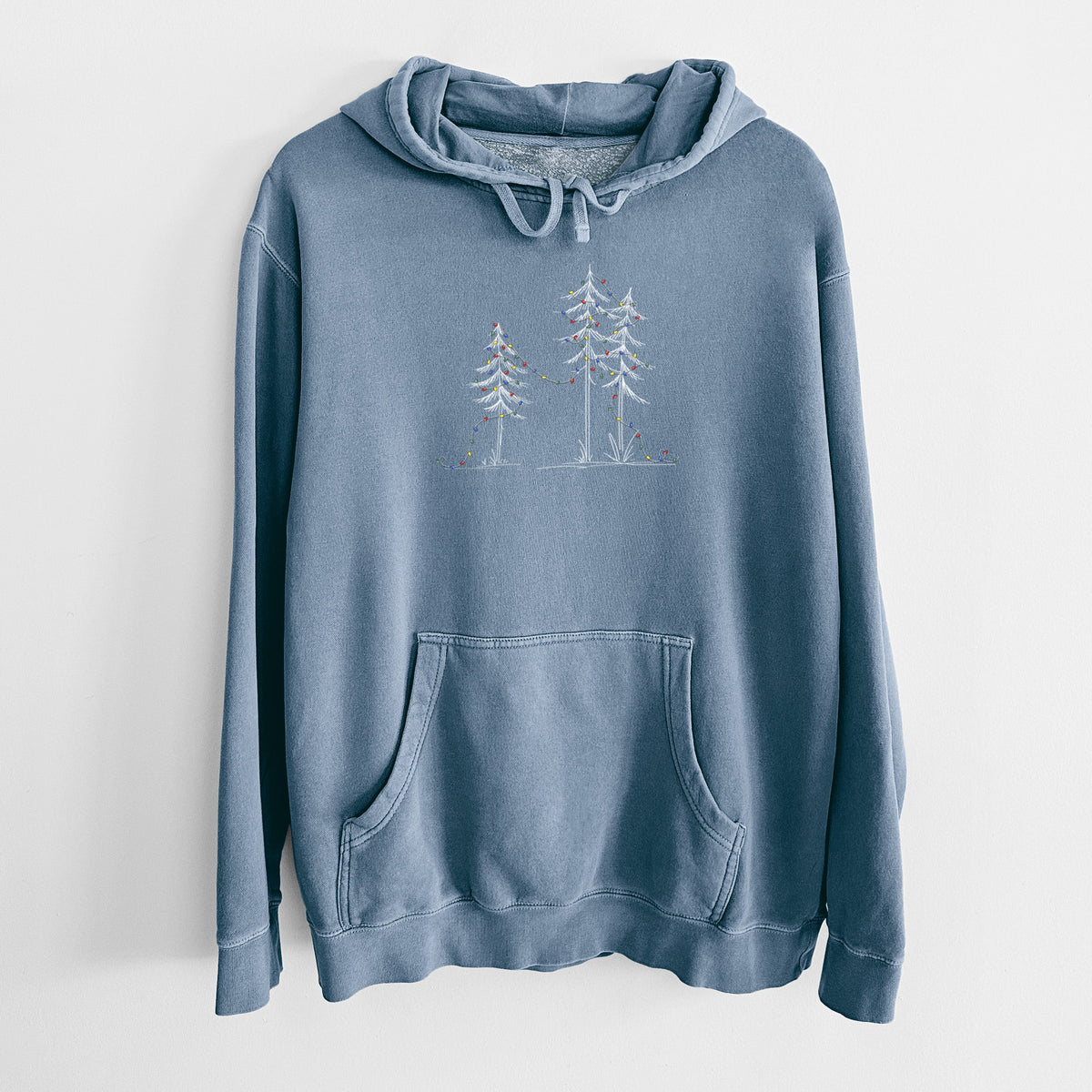 Christmas Deck the Pines - Unisex Pigment Dyed Hoodie