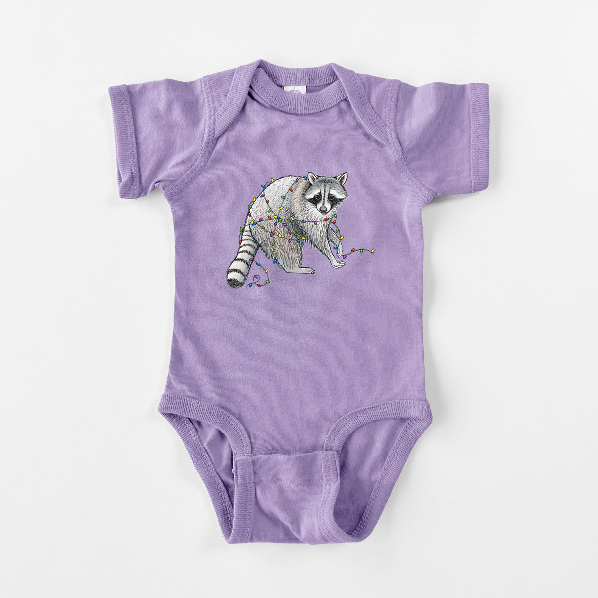 Christmas Raccoon - Baby Fine Jersey Bodysuit