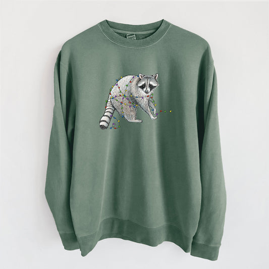 Christmas Raccoon - Unisex Pigment Dyed Crew Sweatshirt