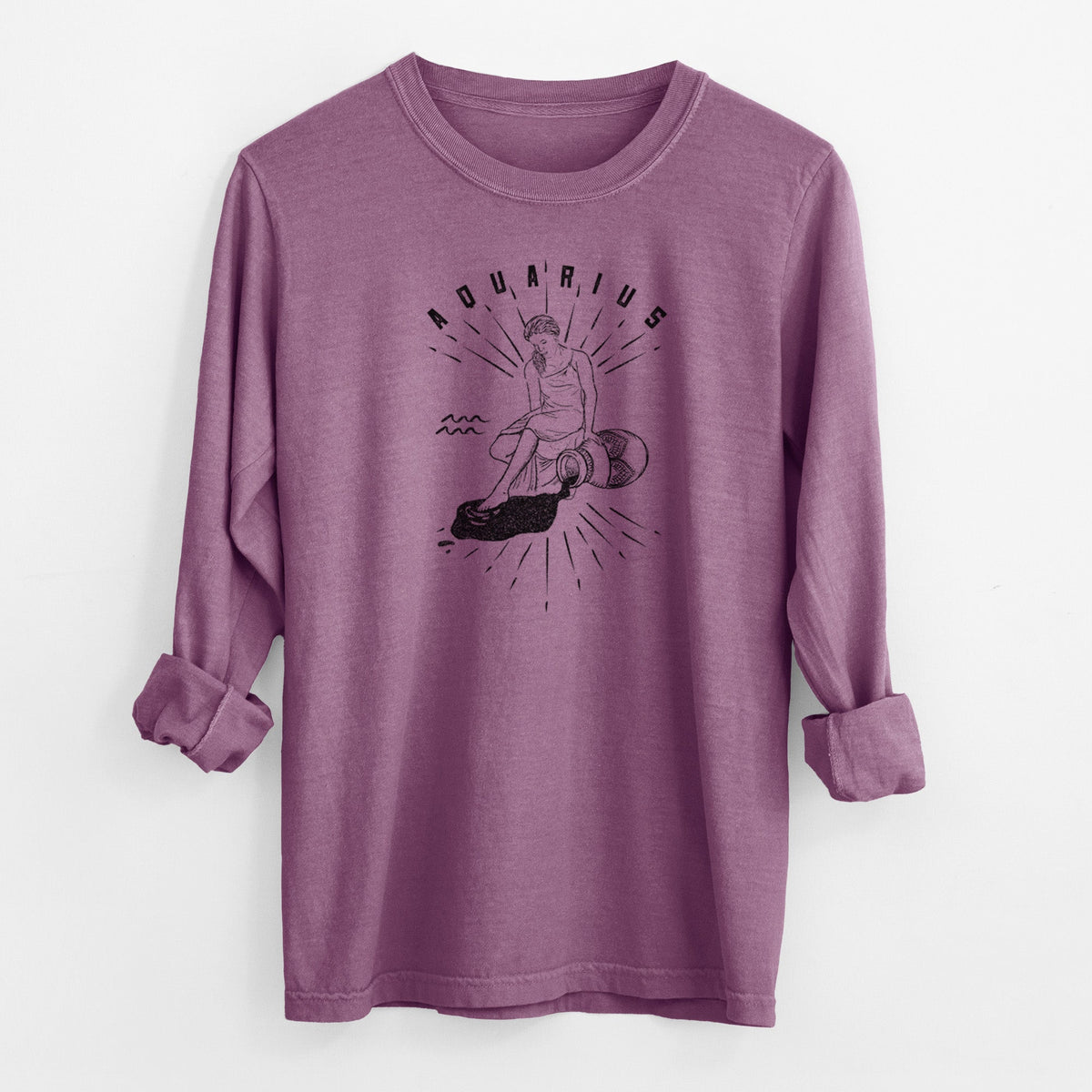 Aquarius - Water Bearer - Men's Heavyweight 100% Cotton Long Sleeve