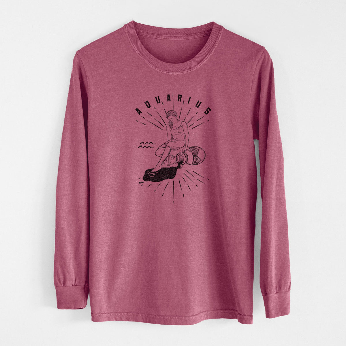 Aquarius - Water Bearer - Men's Heavyweight 100% Cotton Long Sleeve