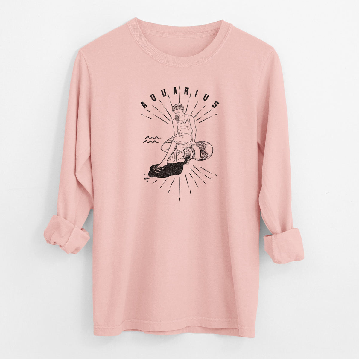 Aquarius - Water Bearer - Men's Heavyweight 100% Cotton Long Sleeve