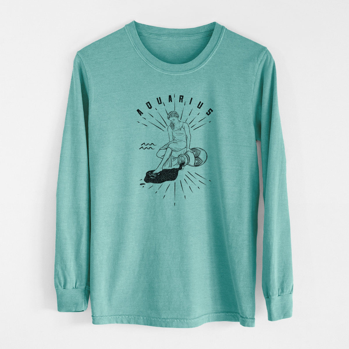 Aquarius - Water Bearer - Men's Heavyweight 100% Cotton Long Sleeve