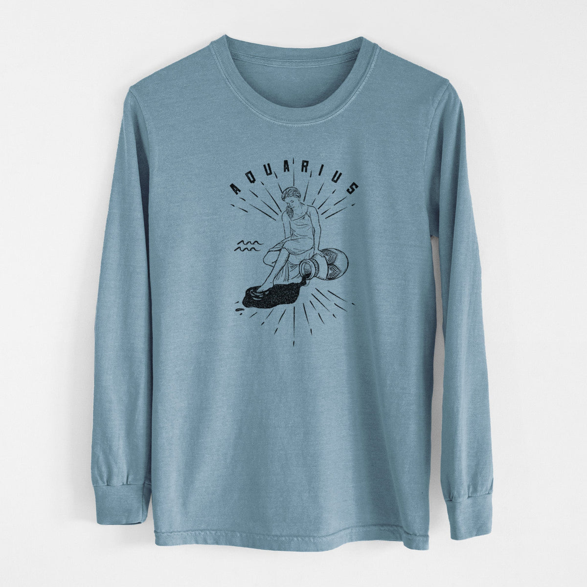 Aquarius - Water Bearer - Men's Heavyweight 100% Cotton Long Sleeve
