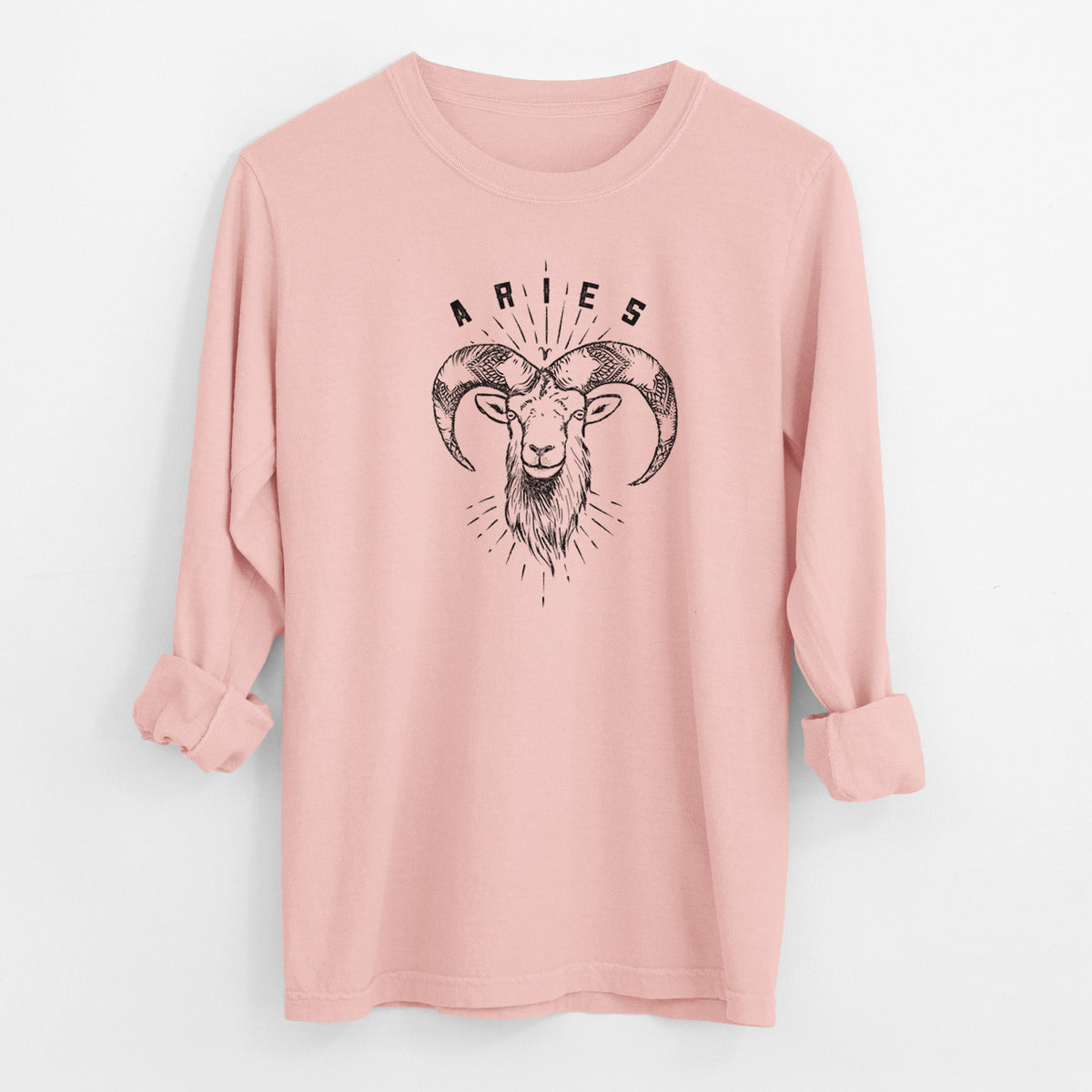 Aries - Ram - Men's Heavyweight 100% Cotton Long Sleeve
