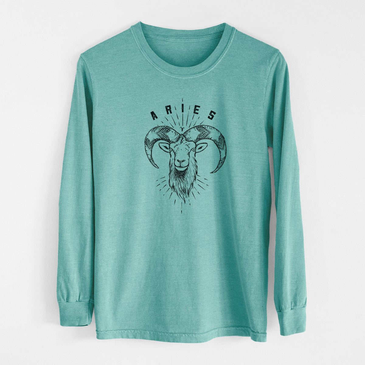 Aries - Ram - Men's Heavyweight 100% Cotton Long Sleeve