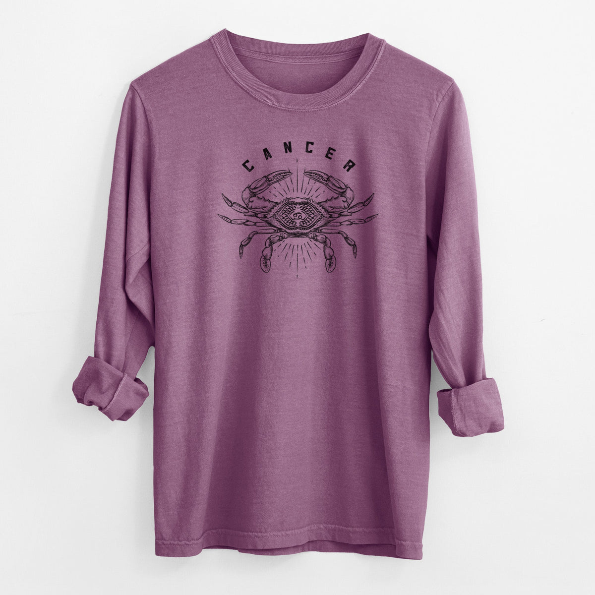 Cancer - Crab - Men's Heavyweight 100% Cotton Long Sleeve