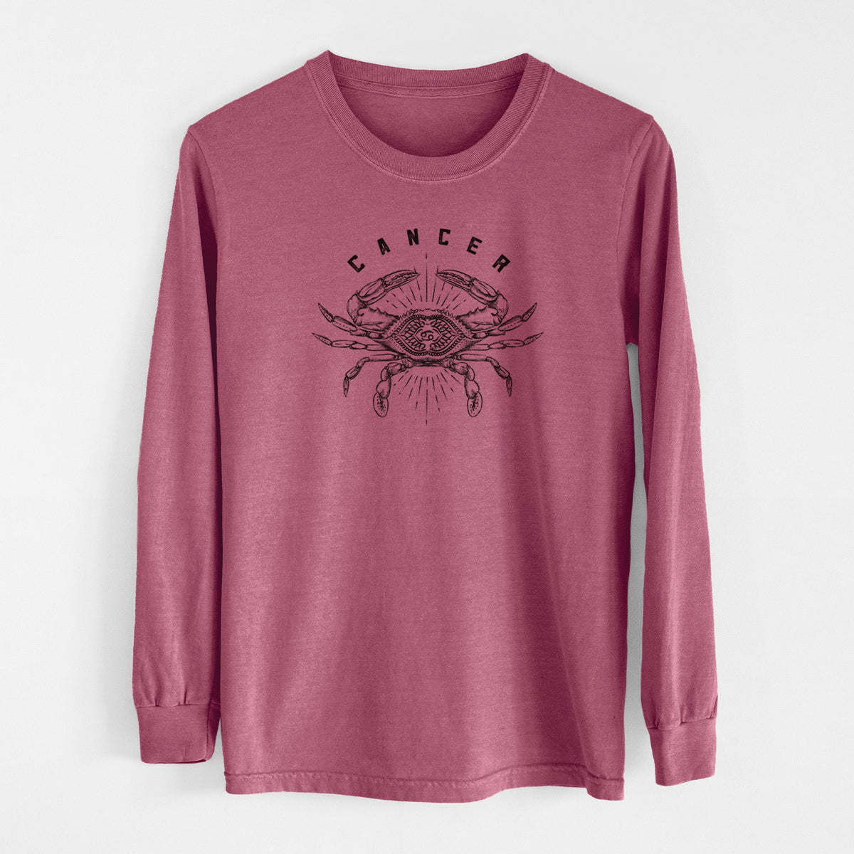 Cancer - Crab - Men's Heavyweight 100% Cotton Long Sleeve