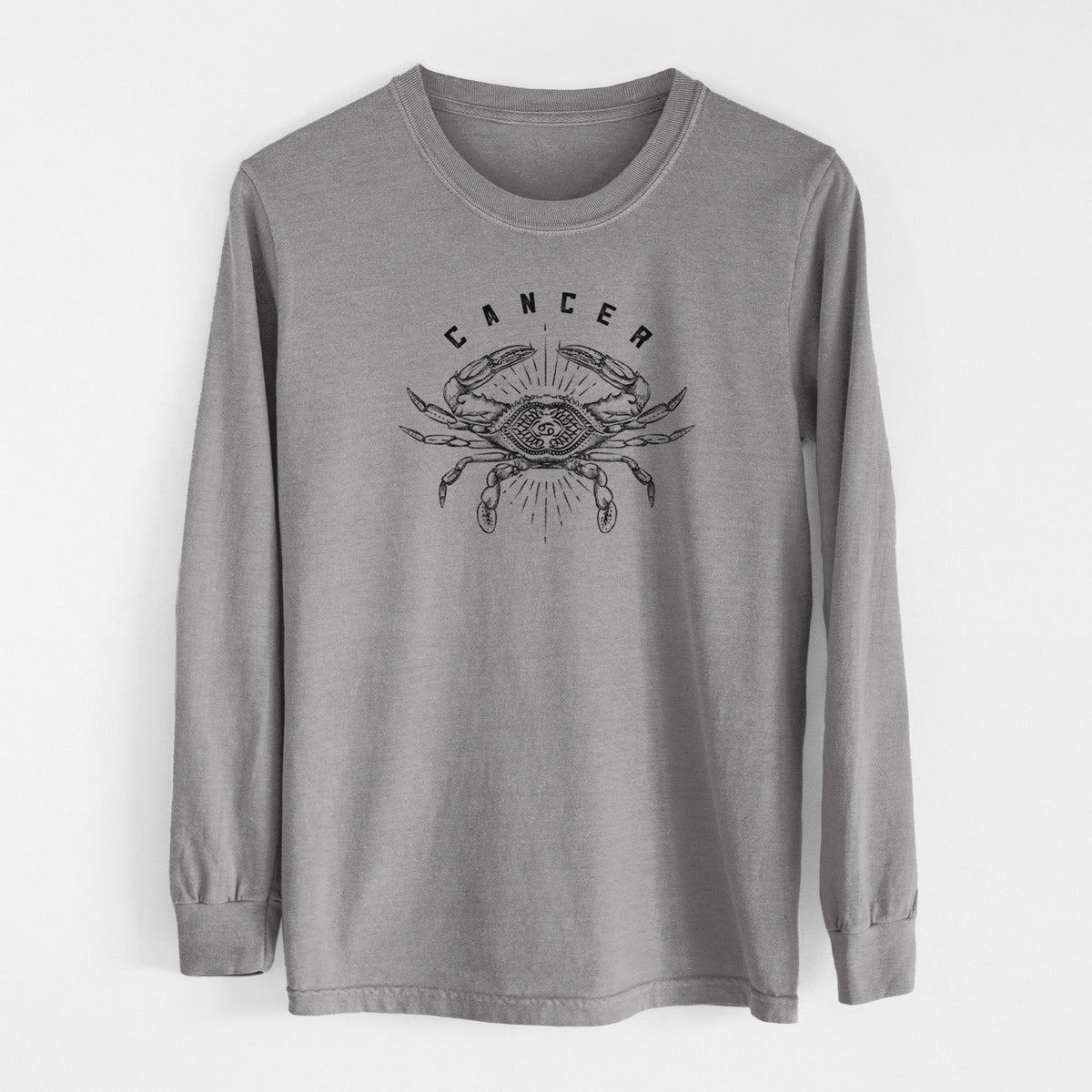 Cancer - Crab - Men's Heavyweight 100% Cotton Long Sleeve