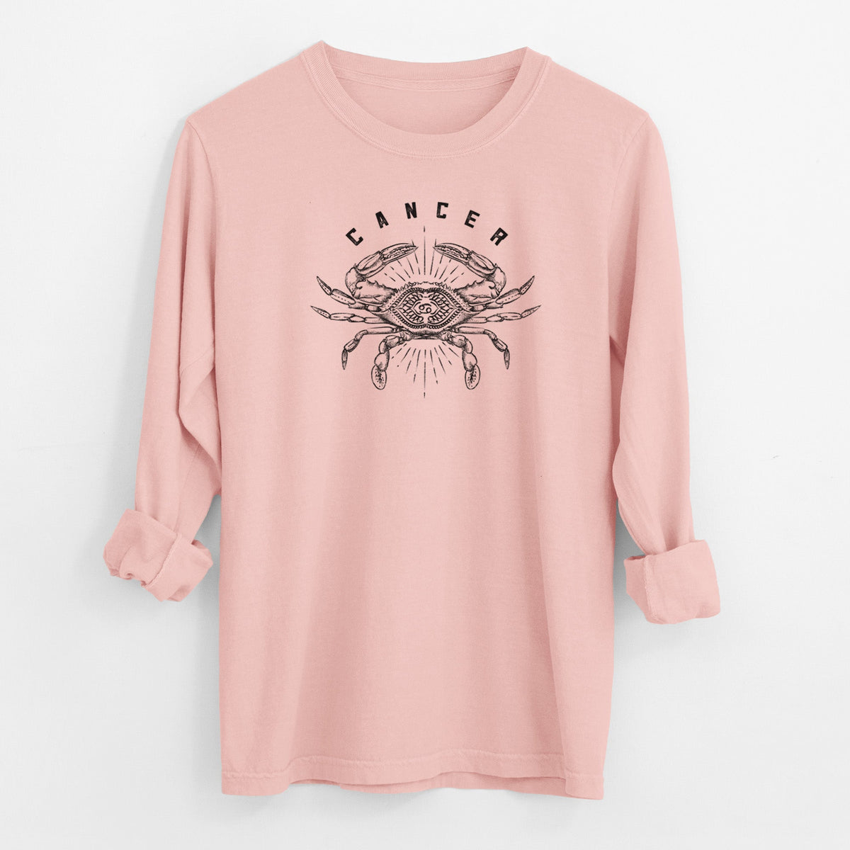Cancer - Crab - Men's Heavyweight 100% Cotton Long Sleeve