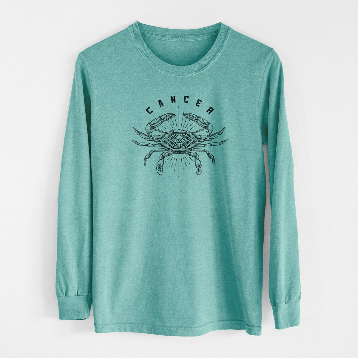 Cancer - Crab - Men's Heavyweight 100% Cotton Long Sleeve