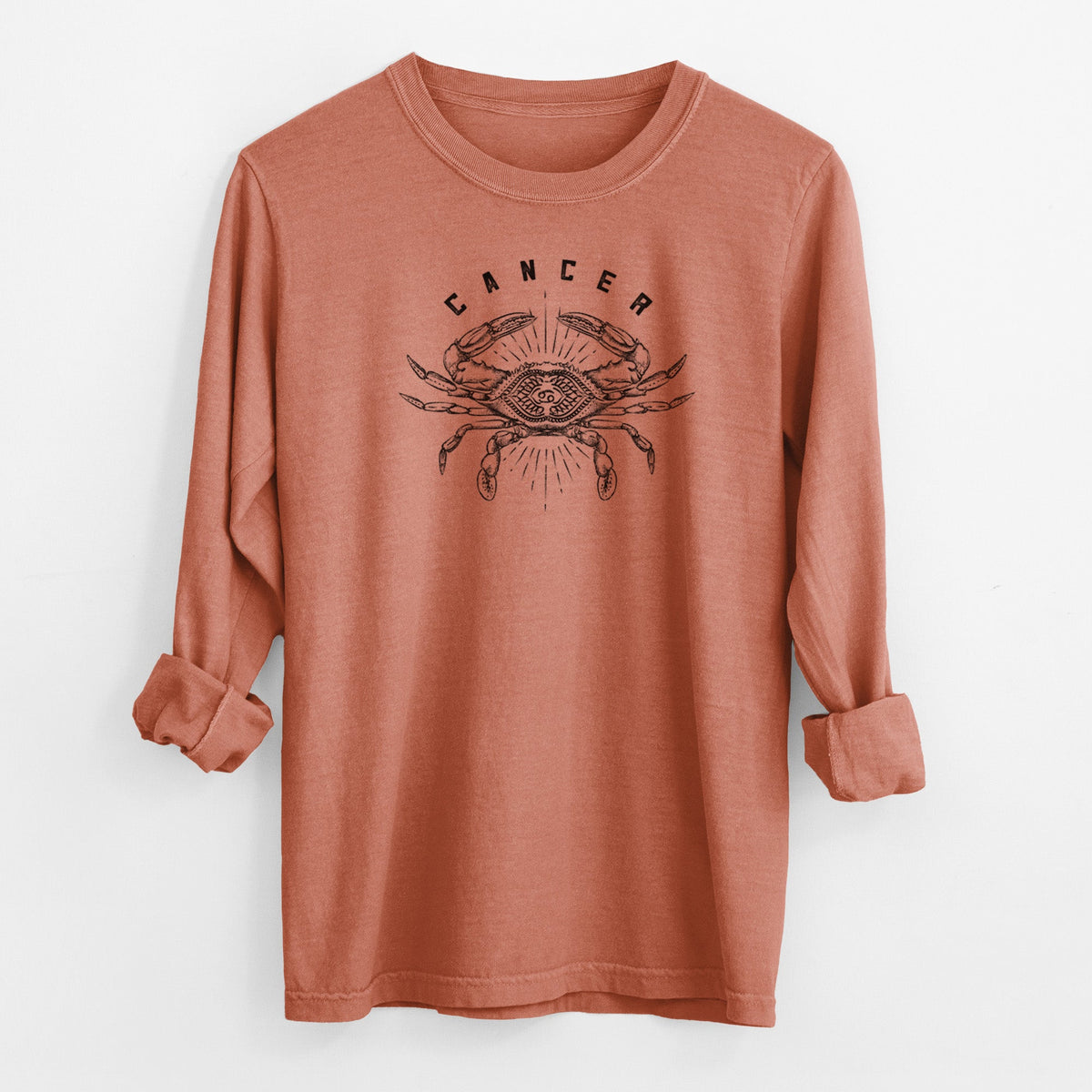 Cancer - Crab - Men's Heavyweight 100% Cotton Long Sleeve