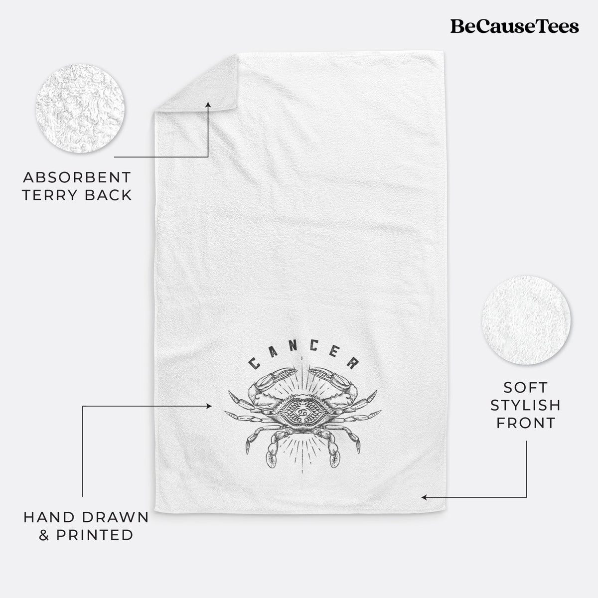 Cancer - Crab Premium Decorative Hand Towel