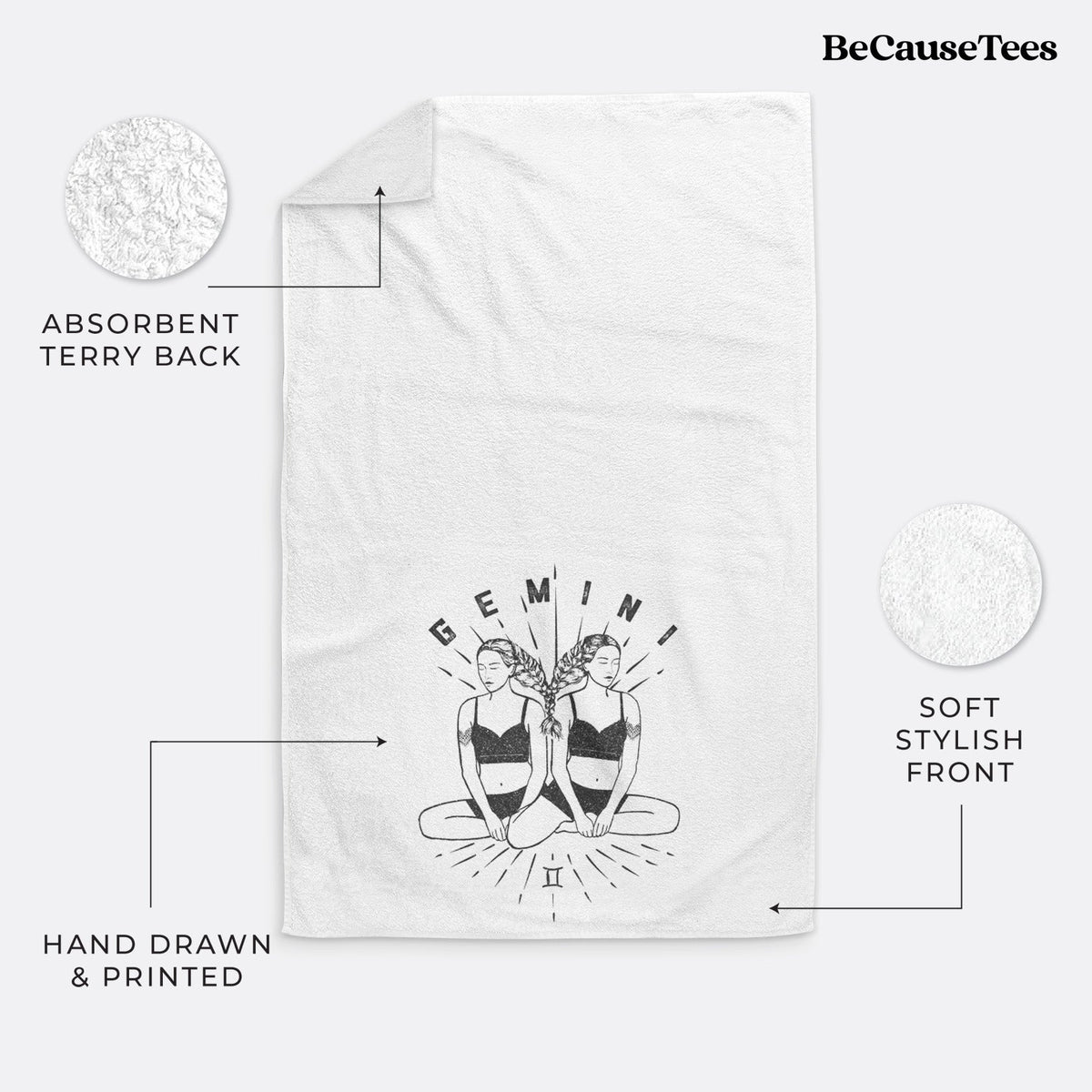 Gemini - Twins Premium Decorative Hand Towel