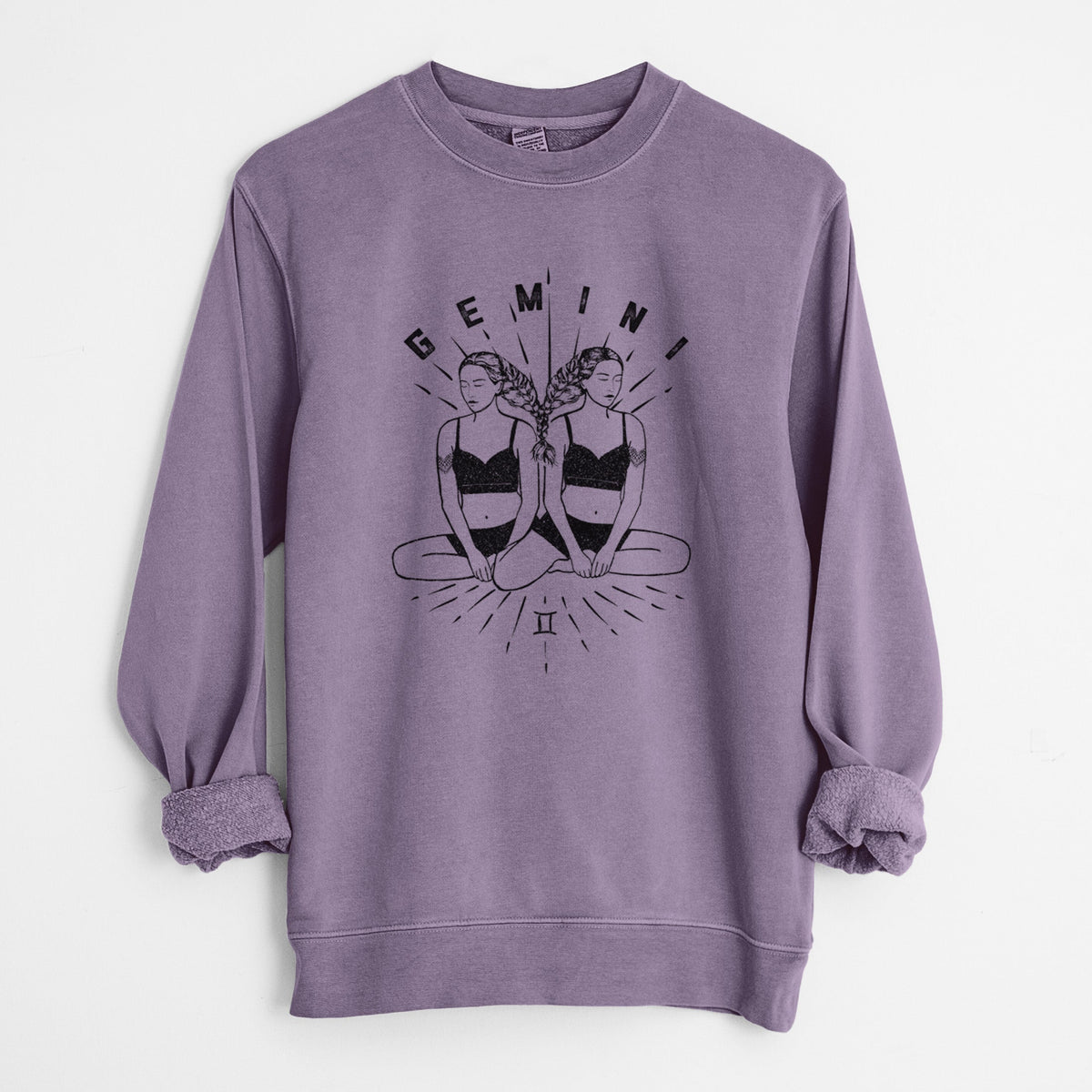 Gemini - Twins - Unisex Pigment Dyed Crew Sweatshirt
