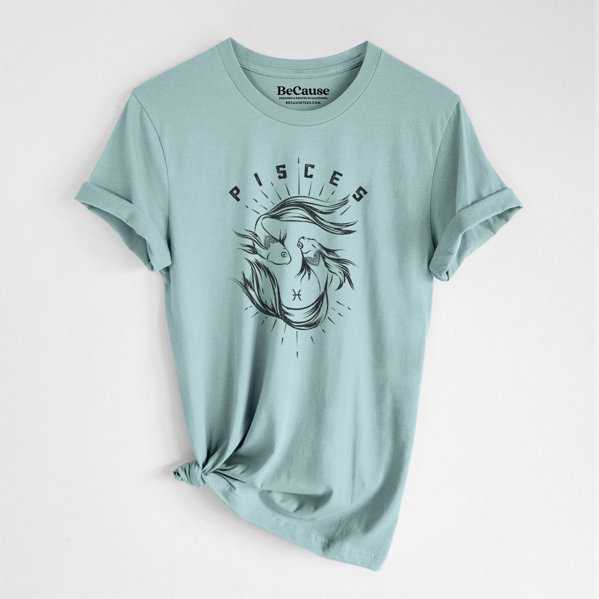Pisces - Fish - Lightweight 100% Cotton Unisex Crewneck