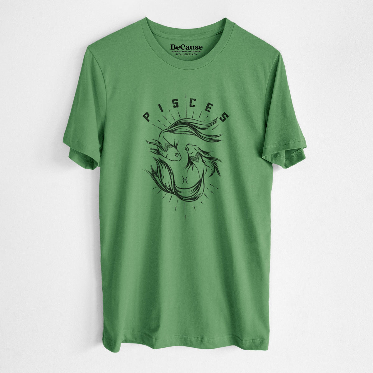 Pisces - Fish - Lightweight 100% Cotton Unisex Crewneck