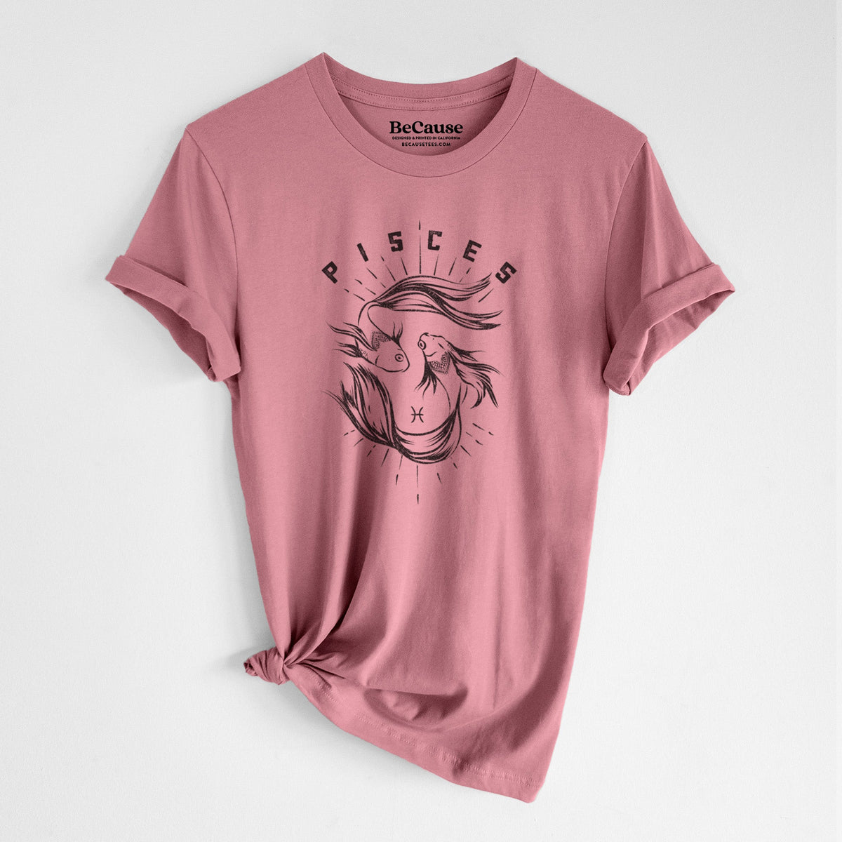 Pisces - Fish - Lightweight 100% Cotton Unisex Crewneck