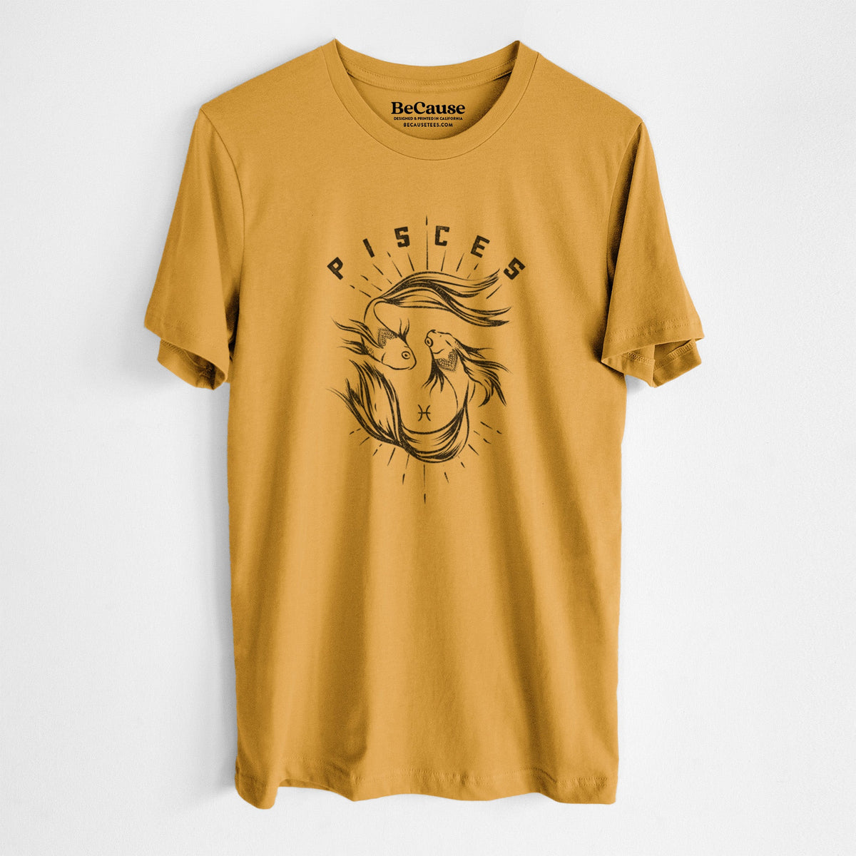 Pisces - Fish - Lightweight 100% Cotton Unisex Crewneck