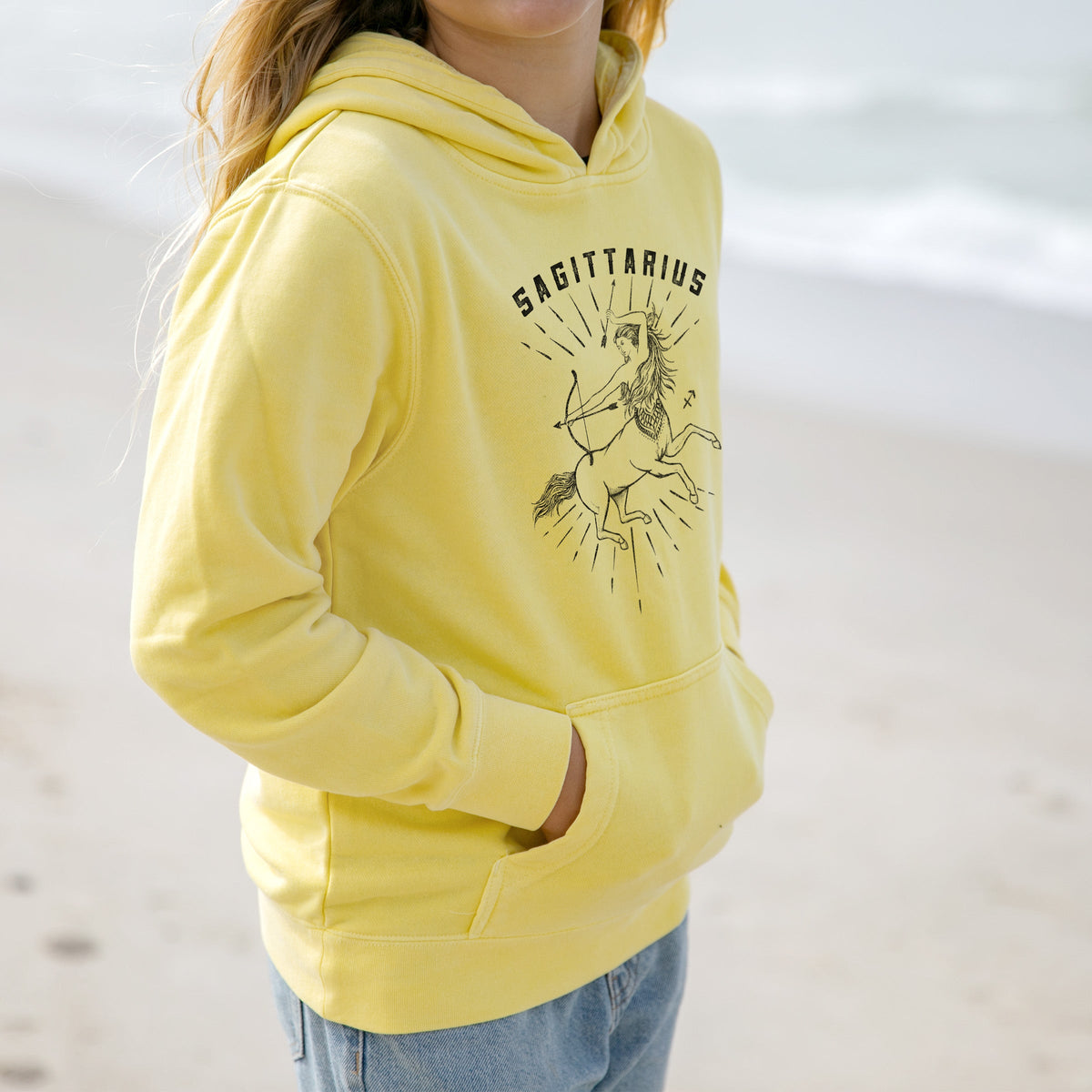 Sagittarius - Archer's Spirit - Youth Pigment Dyed Hoodie