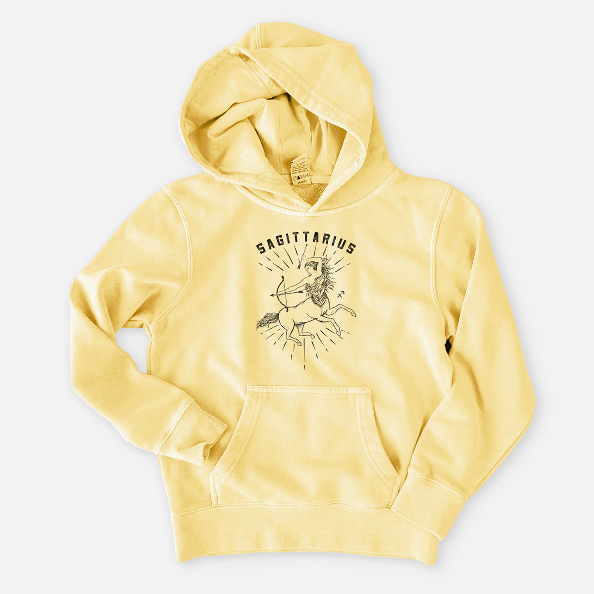 Sagittarius - Archer's Spirit - Youth Pigment Dyed Hoodie