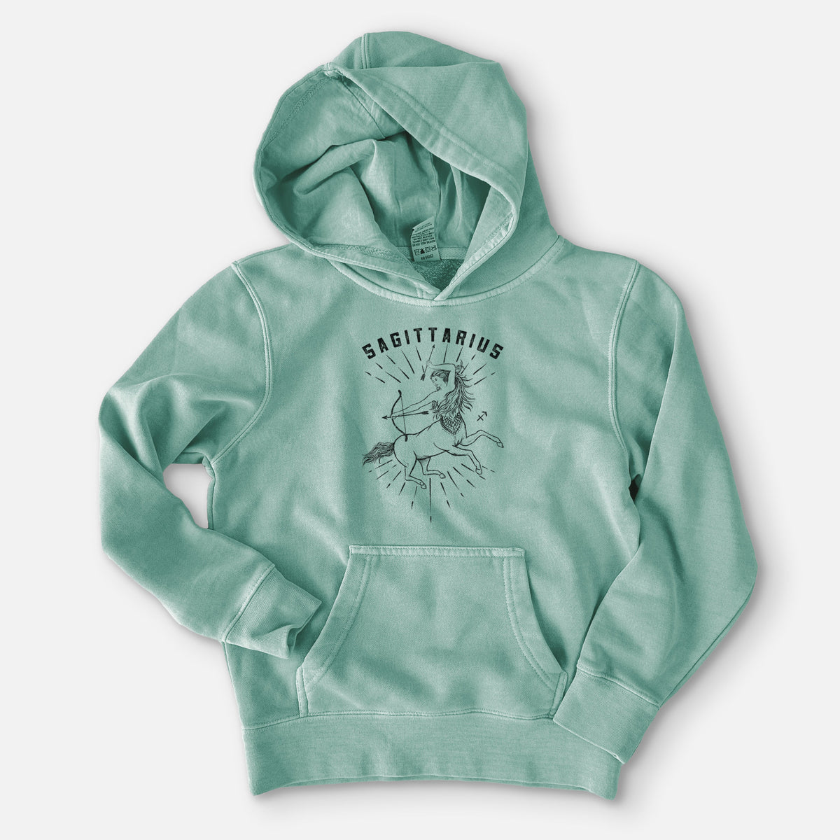 Sagittarius - Archer's Spirit - Youth Pigment Dyed Hoodie