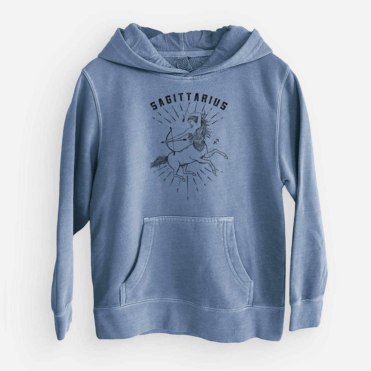 Sagittarius - Archer's Spirit - Youth Pigment Dyed Hoodie