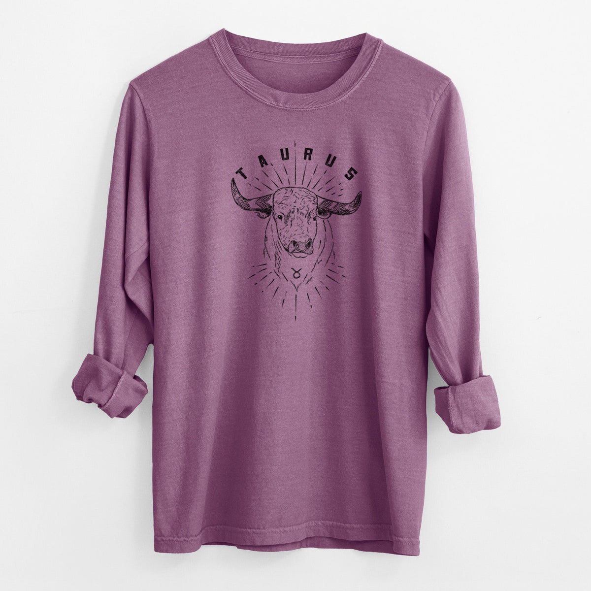 Taurus - Bull - Men's Heavyweight 100% Cotton Long Sleeve