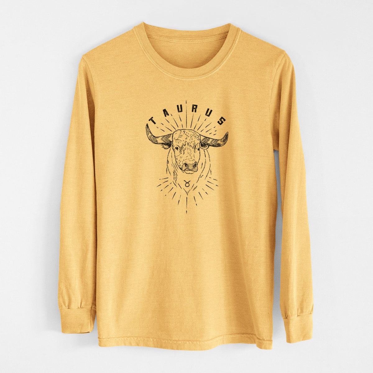 Taurus - Bull - Men's Heavyweight 100% Cotton Long Sleeve