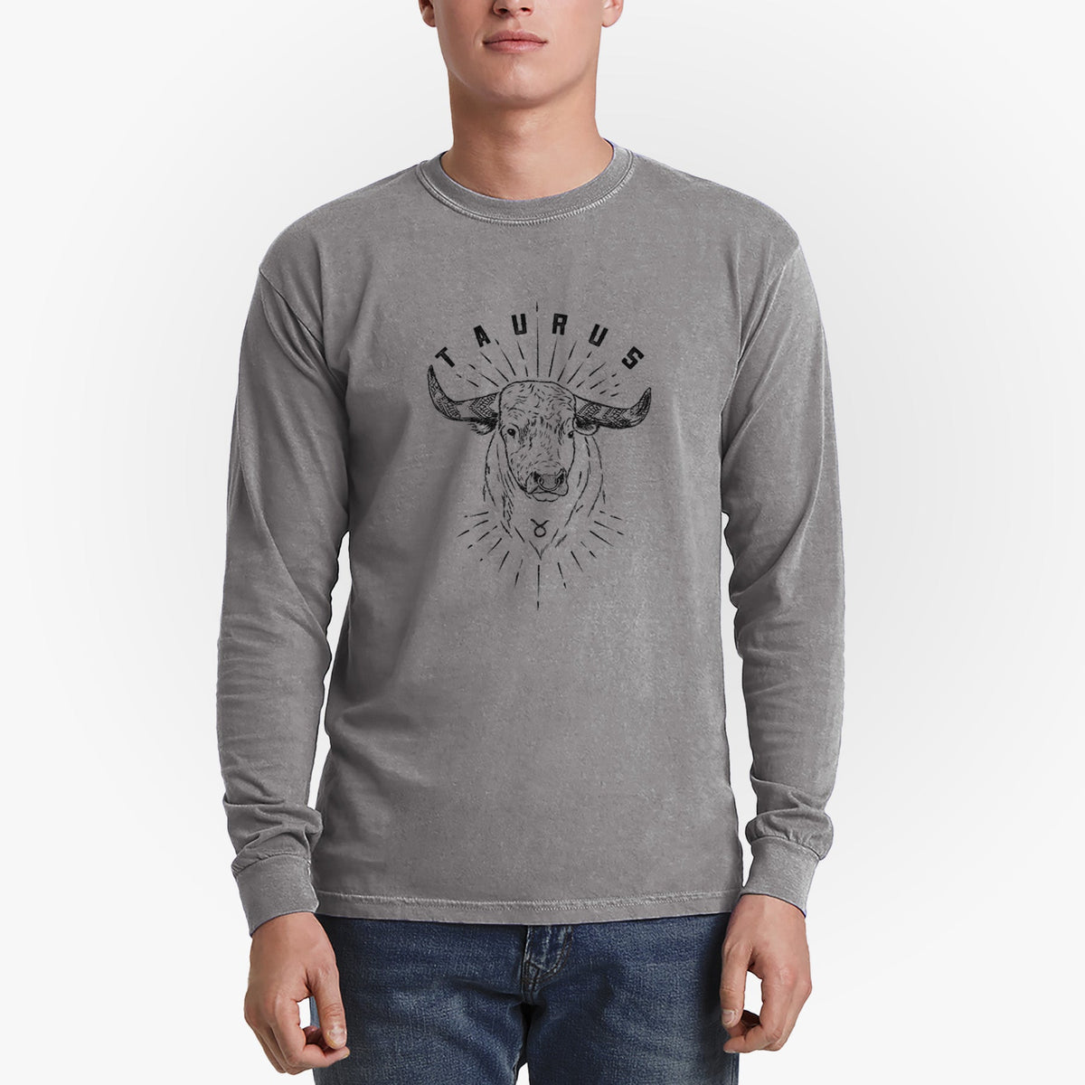 Taurus - Bull - Men's Heavyweight 100% Cotton Long Sleeve
